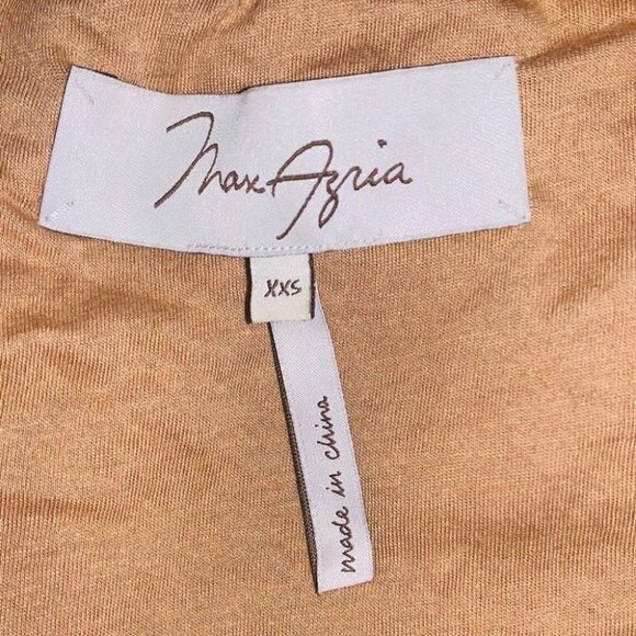 MAX AZRIA TAN  TOP NEUTRAL BUTTONLESS JACKET WOMEN SIZE XXS - Picture 3 of 4